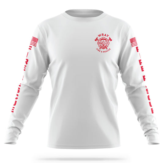 [WRAY FIRE & RESCUE] Utility Long Sleeve [WHT/RED]-13 Fifty Apparel