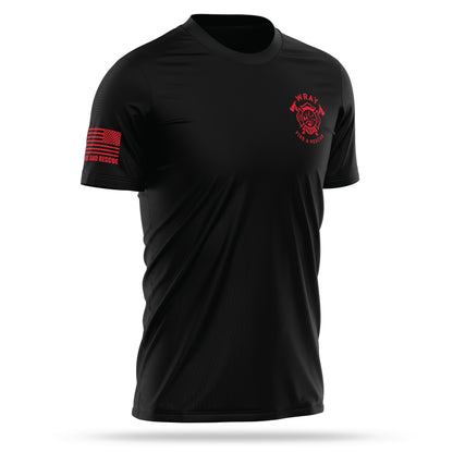 [WRAY FIRE & RESCUE] Utility Shirt [BLK/RED]-13 Fifty Apparel