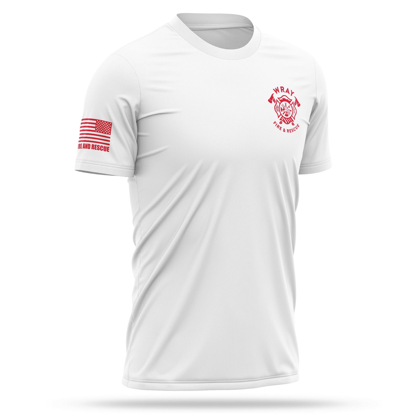 [WRAY FIRE & RESCUE] Utility Shirt [WHT/RED]-13 Fifty Apparel