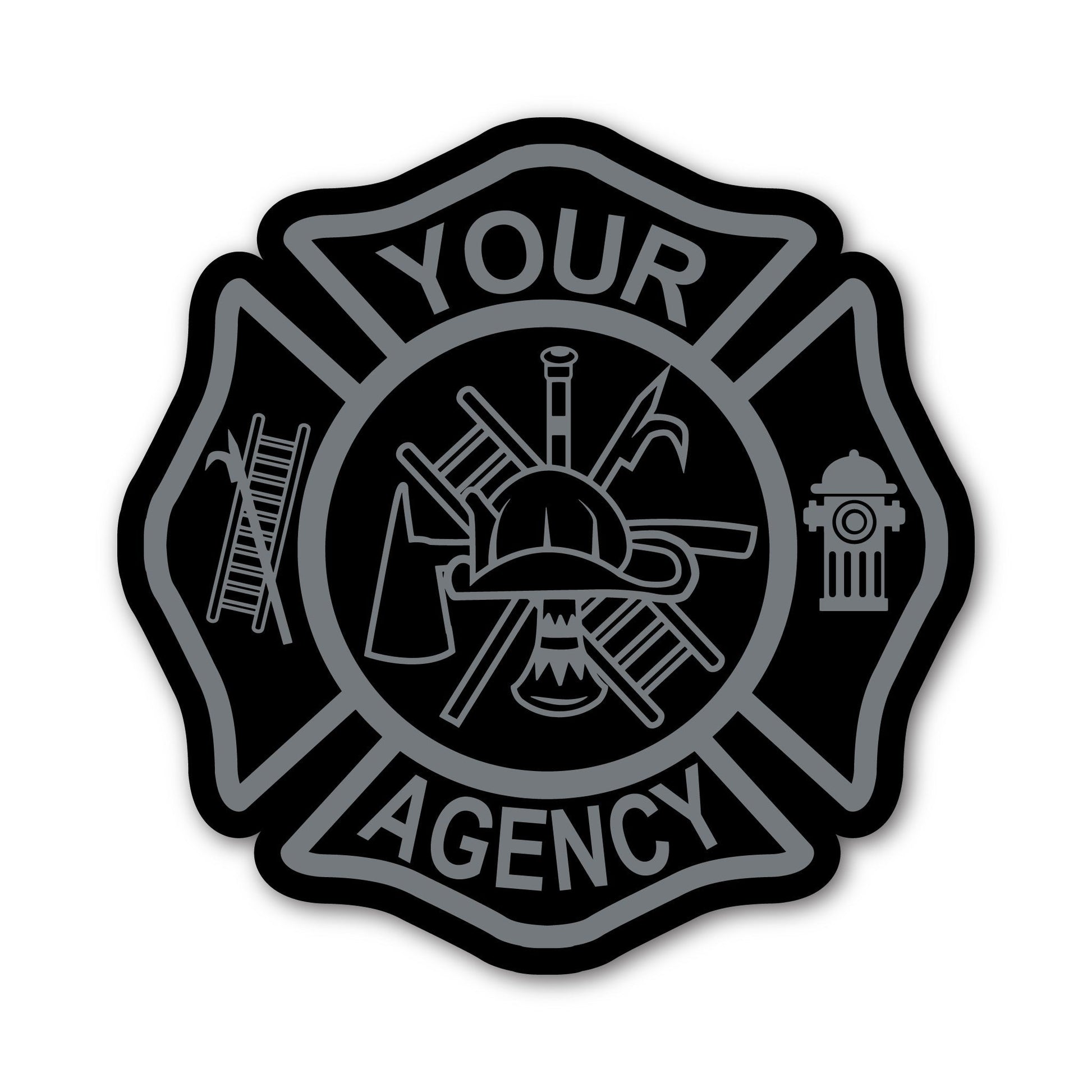 [YOUR AGENCY] FIRE Vinyl Decal-13 Fifty Apparel