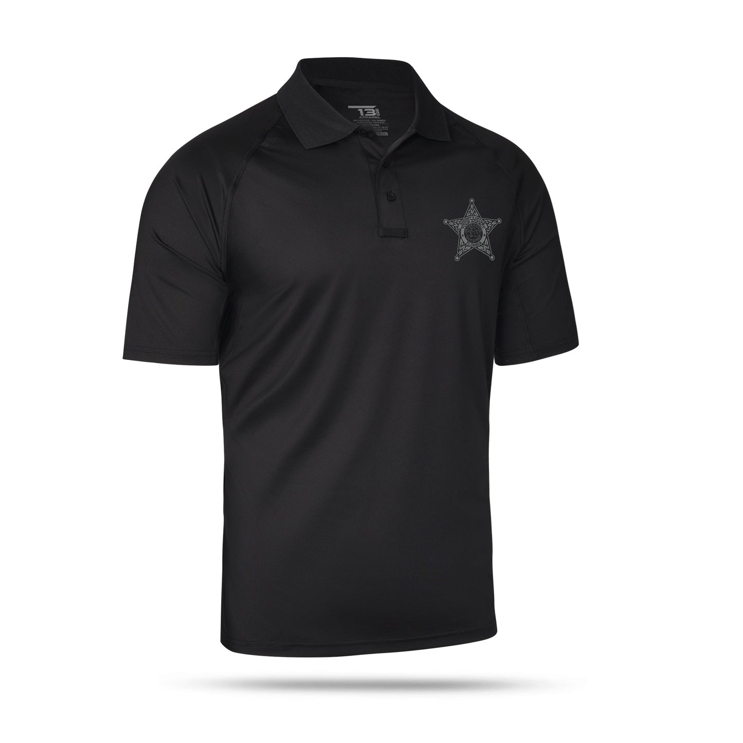 [YOUR AGENCY] POLICE 13 Fifty Apparel Performance Polo-13 Fifty Apparel