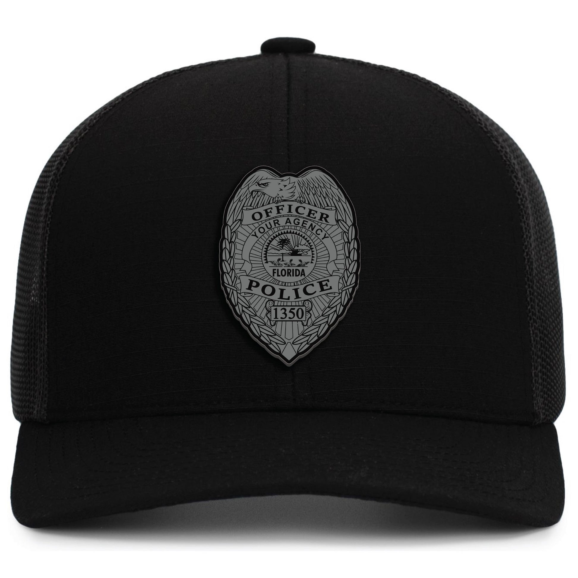 [YOUR AGENCY] POLICE Adjustable Mesh Back Cap-13 Fifty Apparel