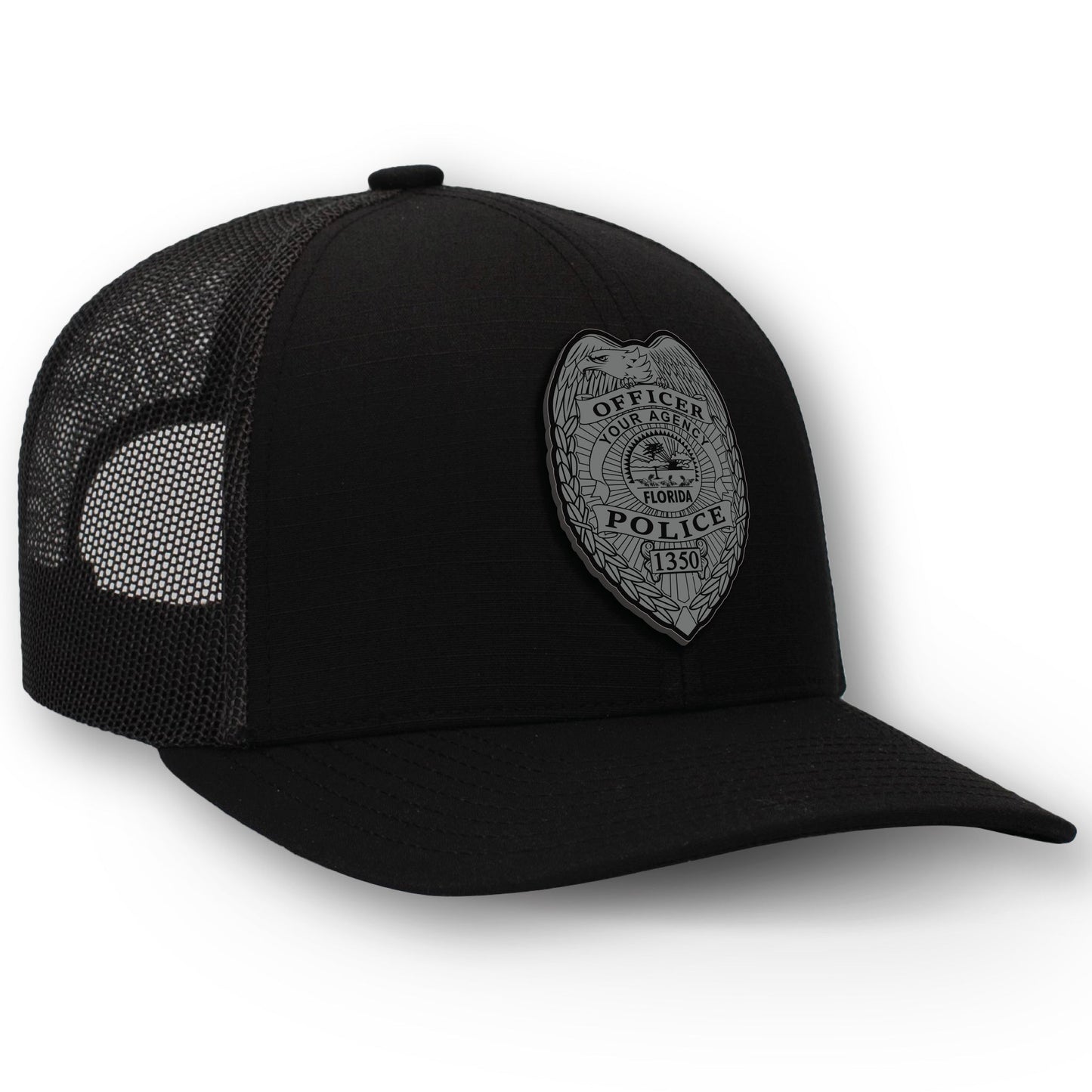 [YOUR AGENCY] POLICE Adjustable Mesh Back Cap-13 Fifty Apparel