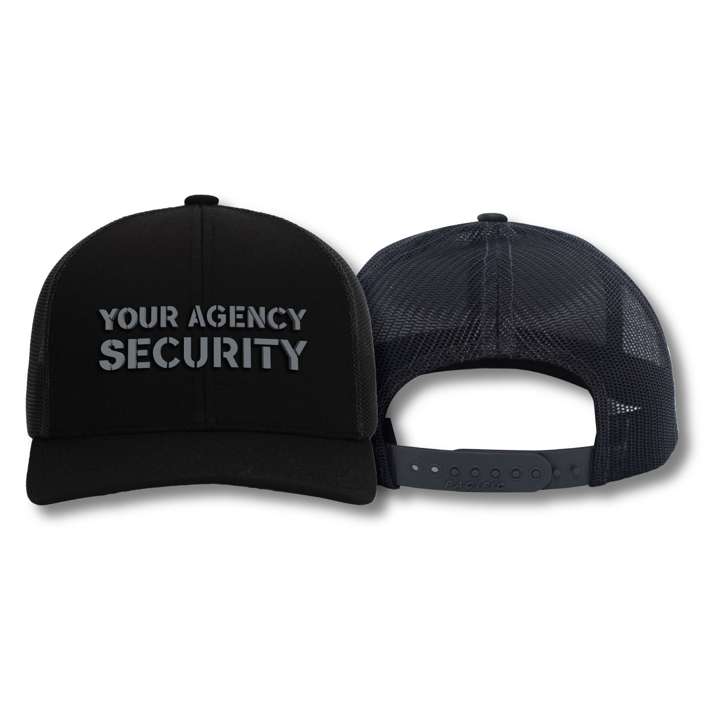 [YOUR AGENCY] SECURITY Adjustable Mesh Back Cap-13 Fifty Apparel