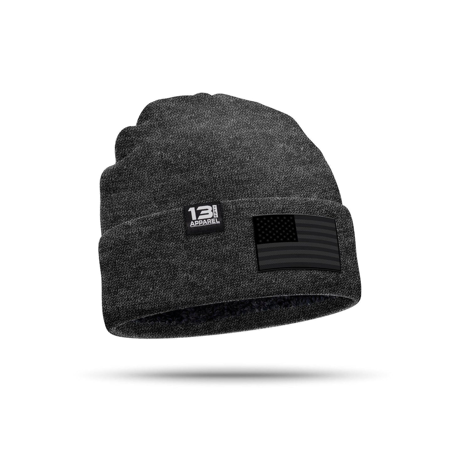 [MIDNIGHT FLAG] Knit Beanie [BLK]-13 Fifty Apparel