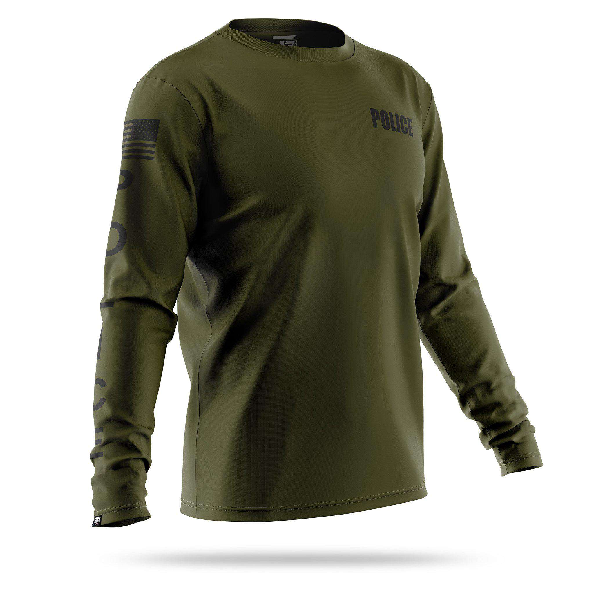 13 Fifty Apparel | [UNO] Men's Police Long Sleeve [GRN/BLK] | 13 Fifty ...